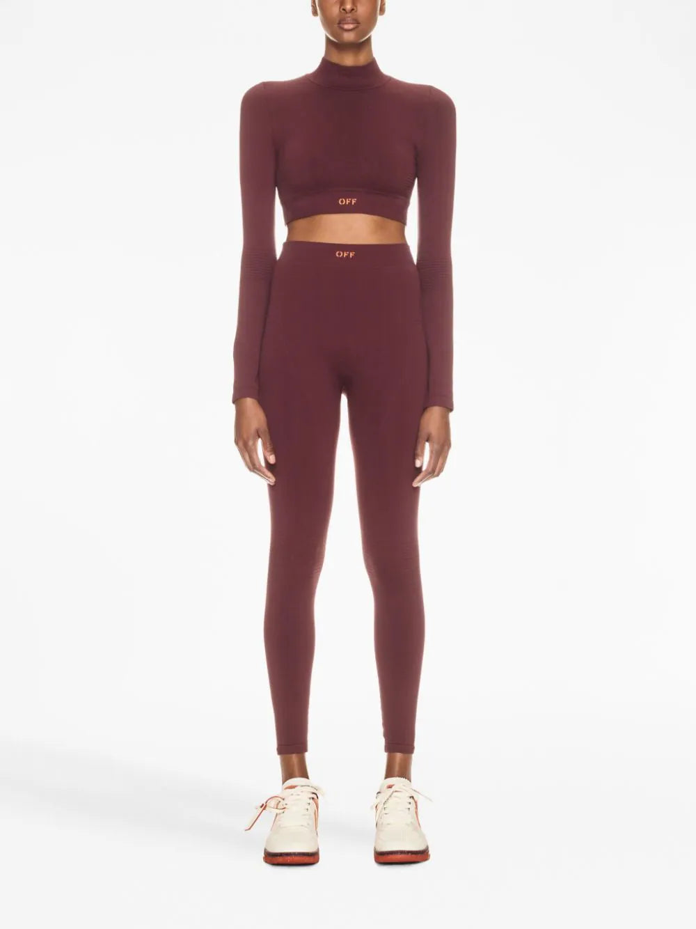 Off-White - Leggins con tiro alto y logo estampado