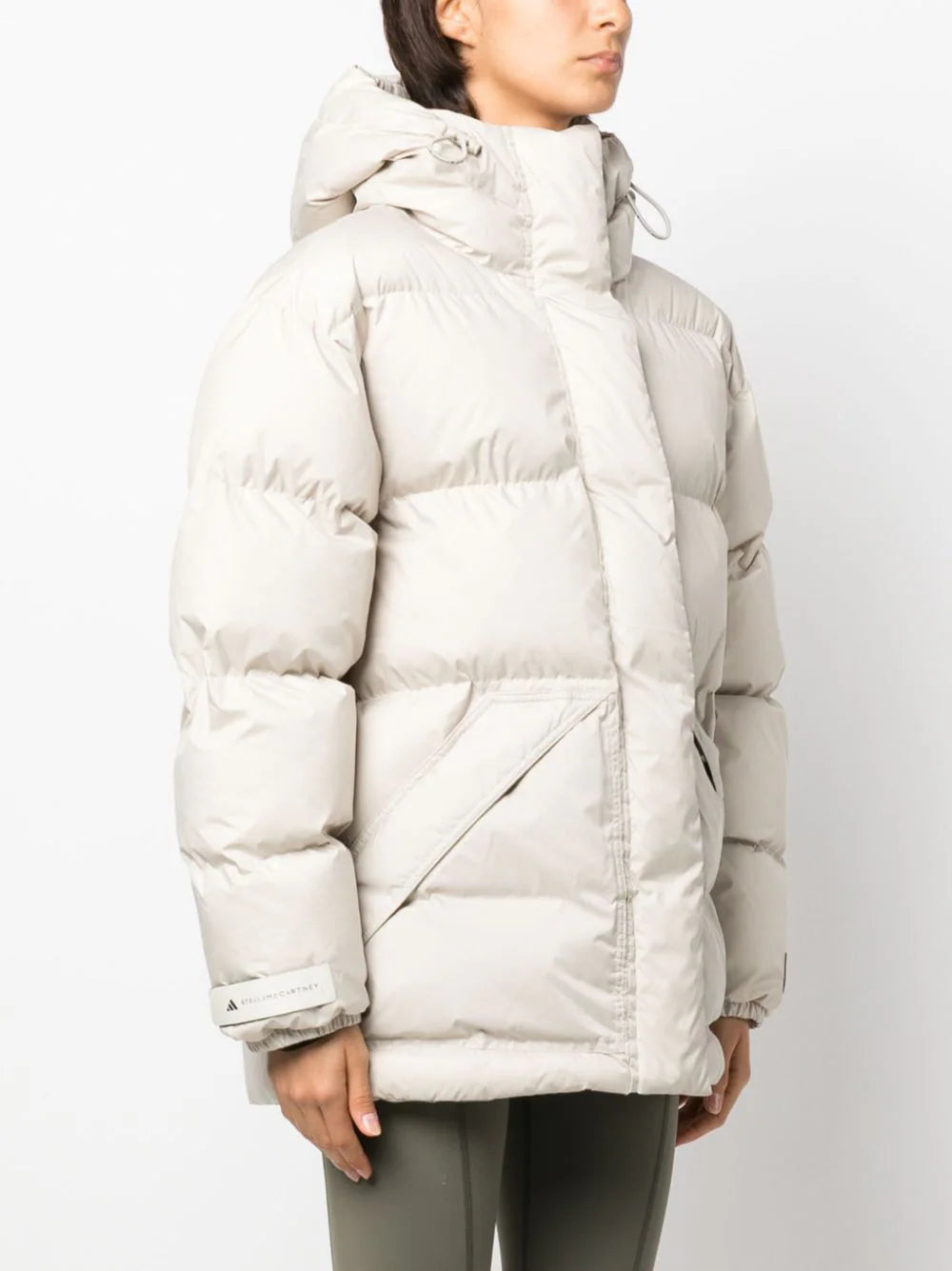 Adidas by Stella McCartney - Abrigo capitonado con logo estampado