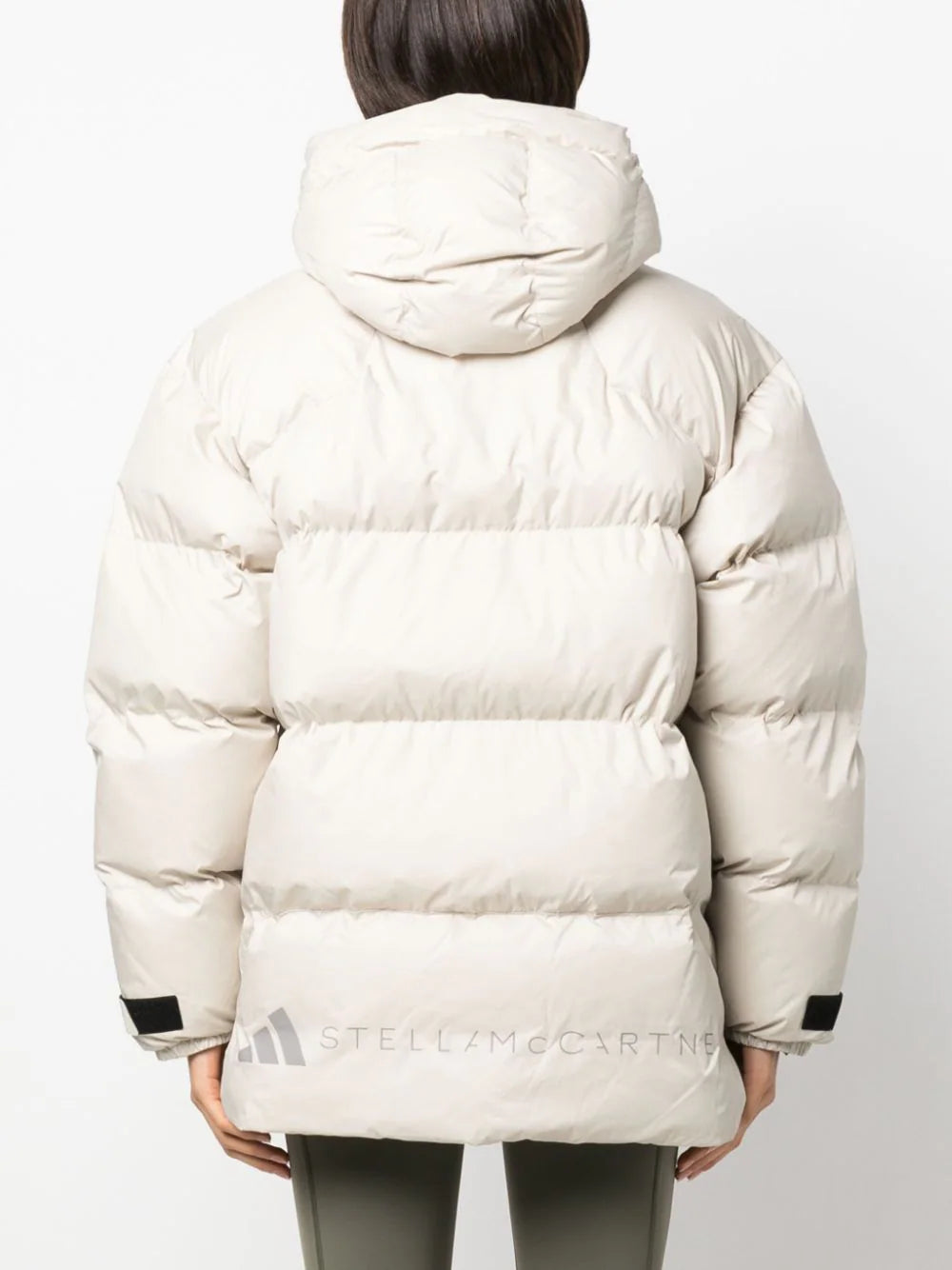 Adidas by Stella McCartney - Abrigo capitonado con logo estampado