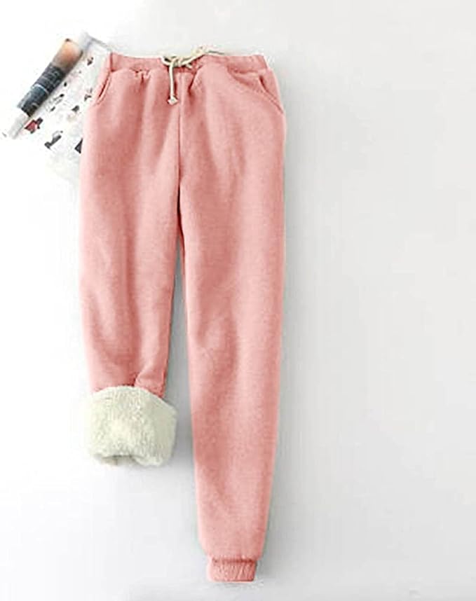 Shopessa - Pantalones térmicos con forro polar para mujer