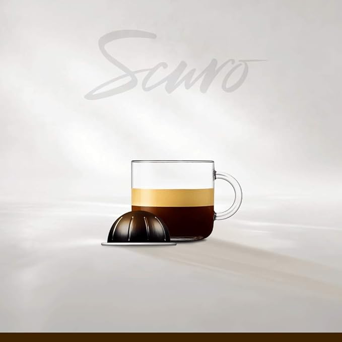 Nespresso, Café Double Espresso Scuro, Paquete de 30 cápsulas de Sistema Vertuo.
