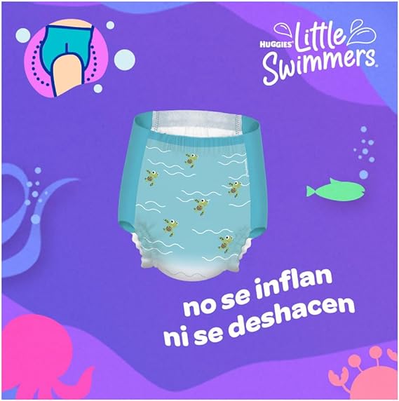 Huggies - Little Swimmers Calzoncito Desechable para Nadar, Talla 3 - 12 Pañales