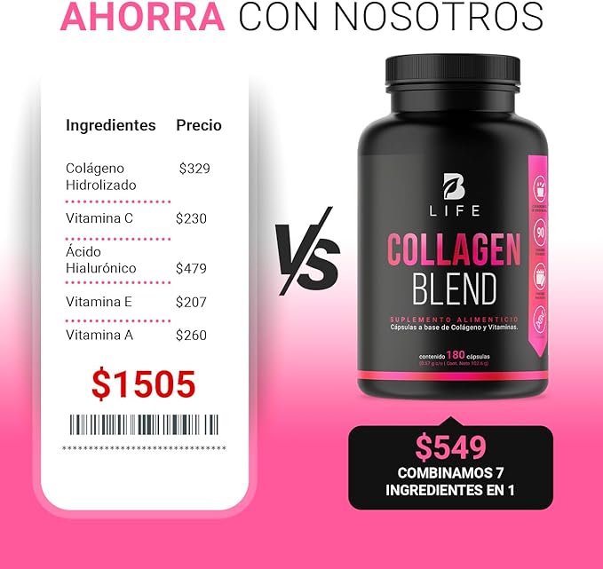 B Life - Hydrolyzed Collagen Blend - 180 cap