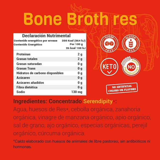 Serendipity - Caldo de Huesos de Res de 400ml