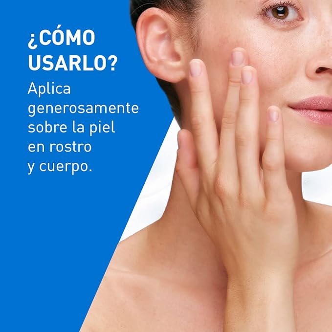 CeraVe Crema Hidratante Diaria de Rostro y Cuerpo para Piel Seca - 454gr