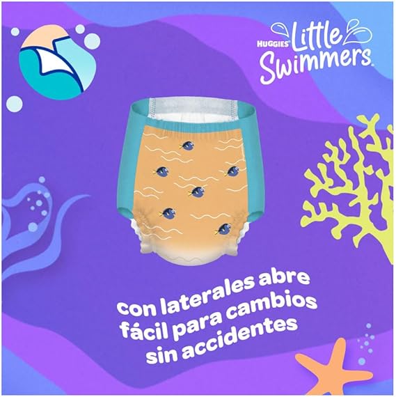 Huggies - Little Swimmers Calzoncito Desechable para Nadar, Talla 3 - 12 Pañales