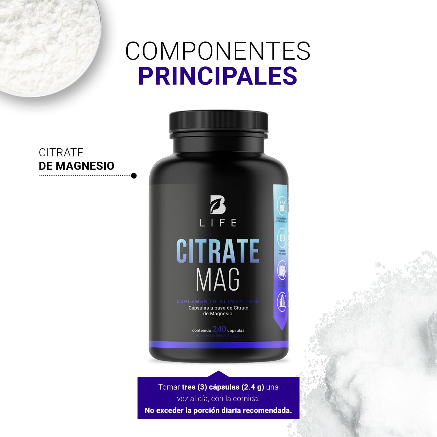 B Life - Citrato de Magnesio - 240 cap