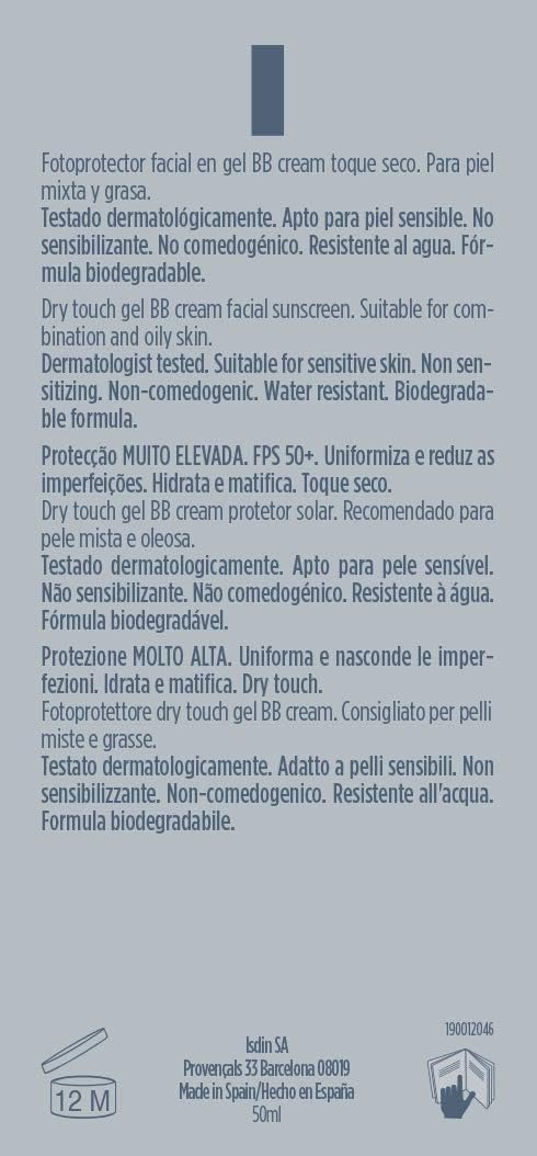 Isdin Fotoprotector spf 50+ Gel Crema Dry Touch C