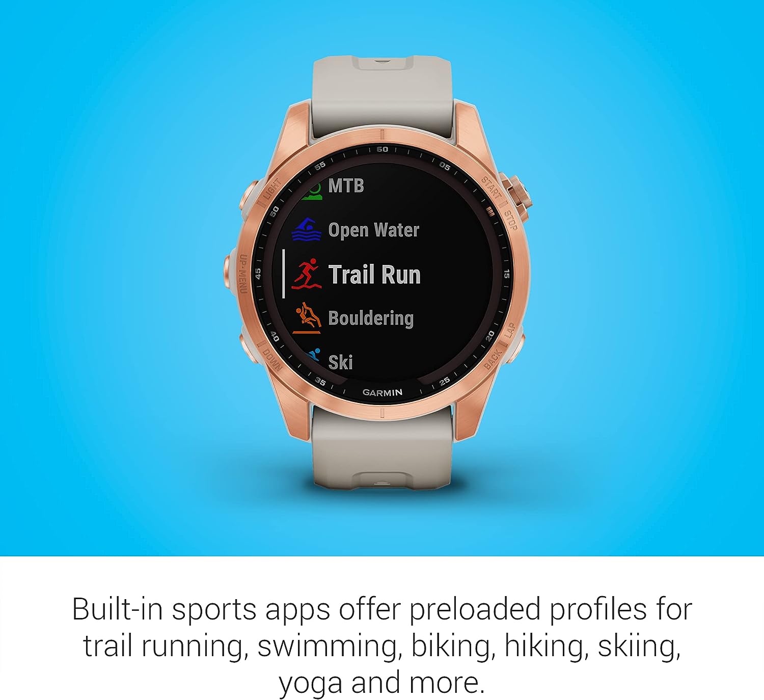 Garmin Fenix 7S Solar, Oro Rosado/Arena 42 mm
