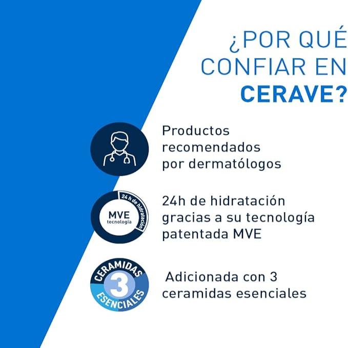 CeraVe Crema Hidratante Diaria de Rostro y Cuerpo para Piel Seca - 454gr