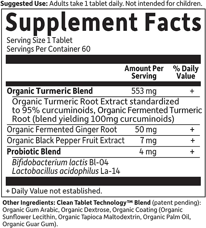 Turmeric Inflammatory Response 60 Tablets-100mg