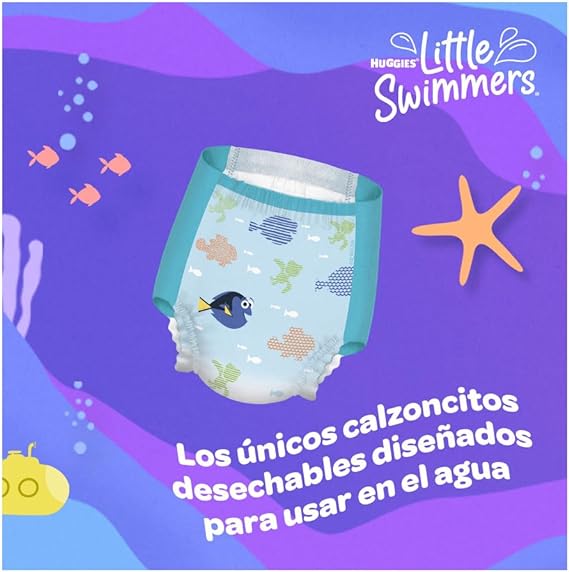 Huggies - Little Swimmers Calzoncito Desechable para Nadar, Talla 3 - 12 Pañales