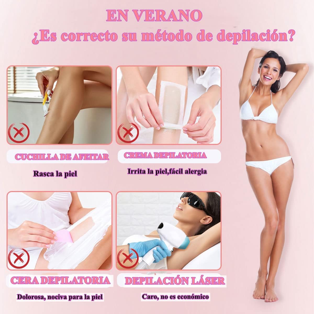 Maquina de Afeitar Eléctrica para Mujer 5 en 1
