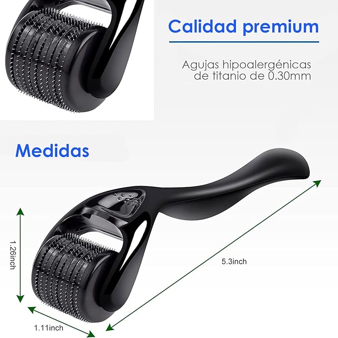 Calmind Rodillo Facial de Titanio para Cuidado de la piel 0.3mm