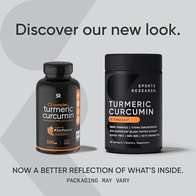 Sports Research Turmeric Curcumin C3 Complex 500 Mg - 120 Capsules
