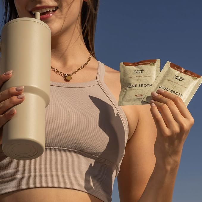 Health Hack Bone Broth - Caldo de Hueso Instantáneo Keto Friendly - 240 g