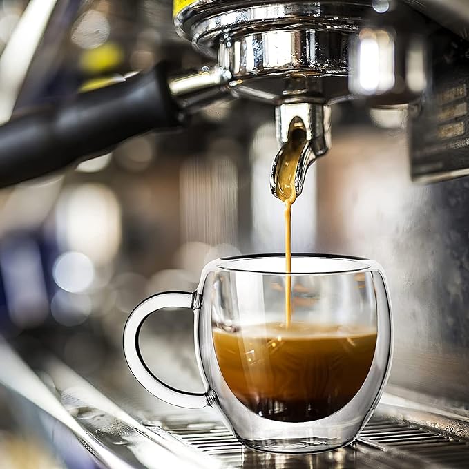 U Chef Juego de 2 Tazas de Café Espresso con Asa de 2.5 onzas
