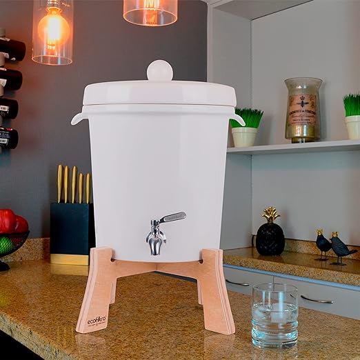 Ecofiltro Purificador de Agua y Dispensador Cerámica Mediano 8 Litros