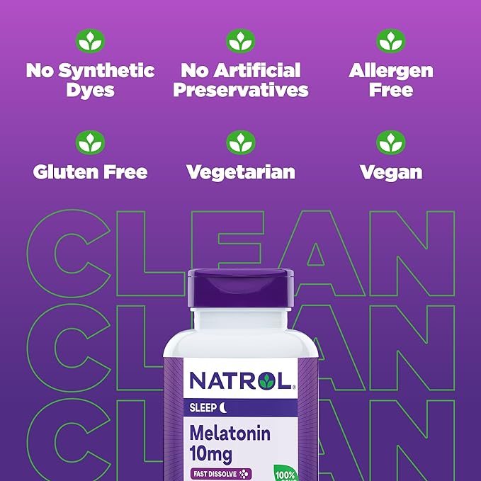 Natrol - Melatonin Fast Dissolve Tablets, Strawberry flavor, 10mg - 100 tab