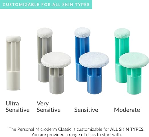 Personal Microderm Classic - Máquina de microdermoabrasión en casa con kit para cara y cuerpo