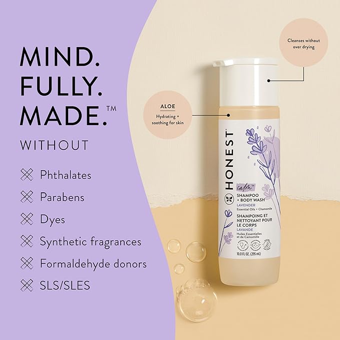 Honest - Shampoo & Body Wash, Ultra Calming Dreamy Lavender - 295 ml