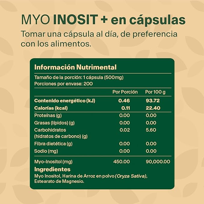 VitalBotanics Myo Inositol Puro - 200 caps