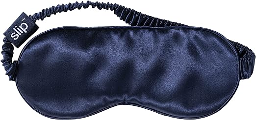 Slip Máscara de seda para dormir, azul marino (talla única)