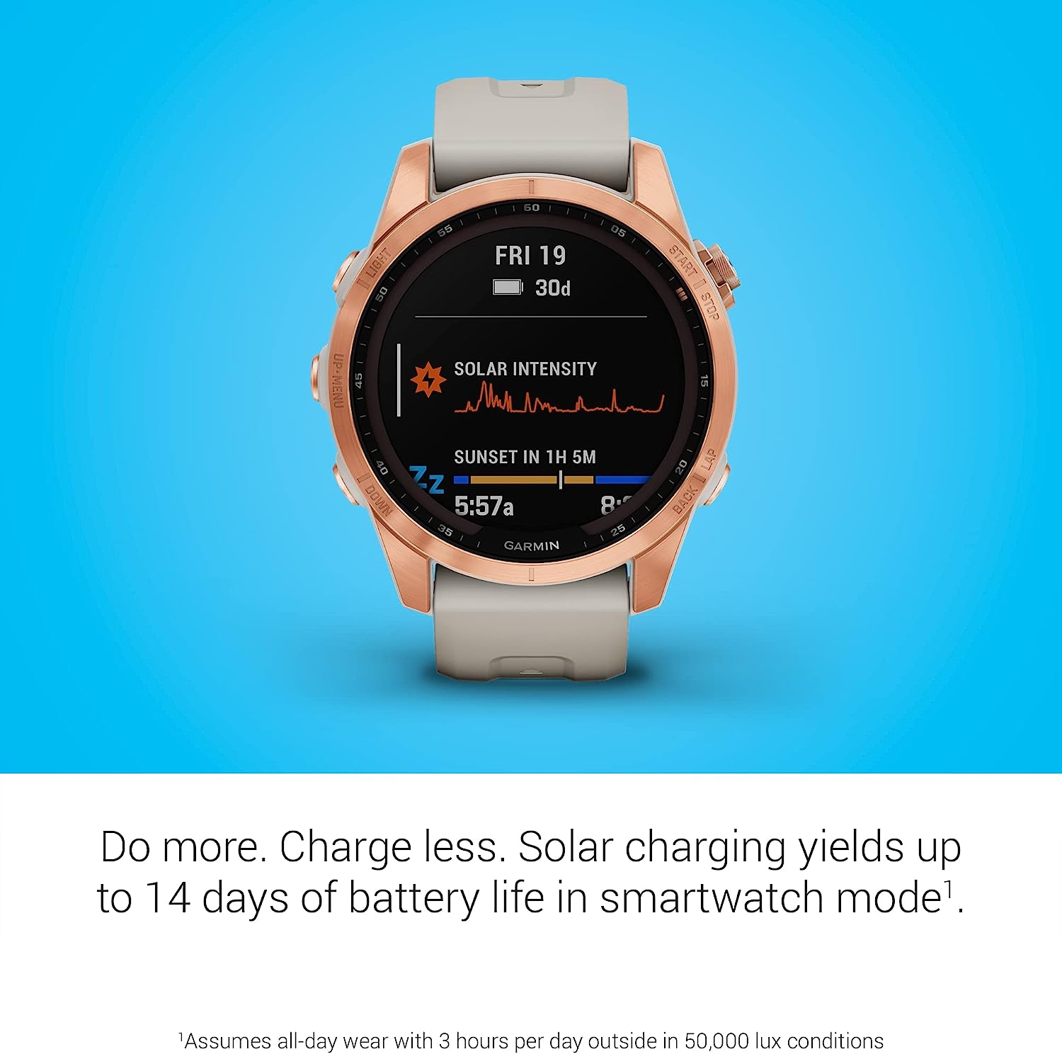 Garmin Fenix 7S Solar, Oro Rosado/Arena 42 mm