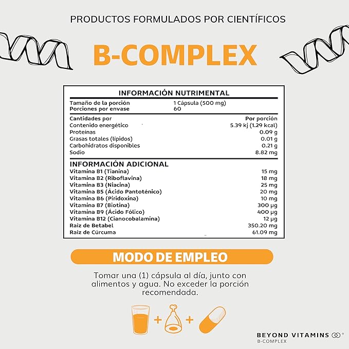 Beyond Vitamins B-Complex - 60 cápsulas