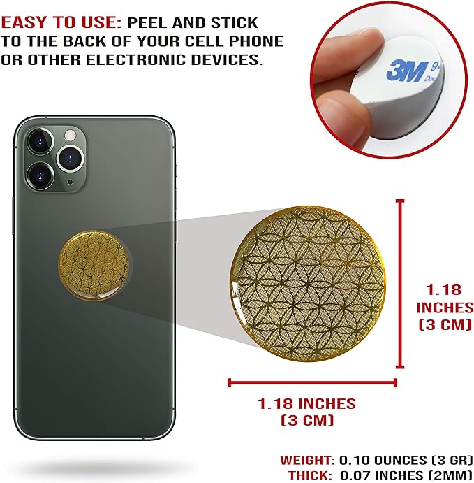 Etiqueta Pegatina Protector Anti Radiación Paq 6 Stickers para Celular