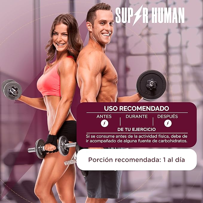 SUPER HUMAN - Proteina de Suero Aislada - Whey Isolate 1kg - Sabor Chocolate, 25g Proteína