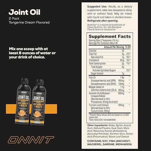 Onnit Joint Oil Liquid Fish Rich in Omega 3s DHA & EPA - 355 ml