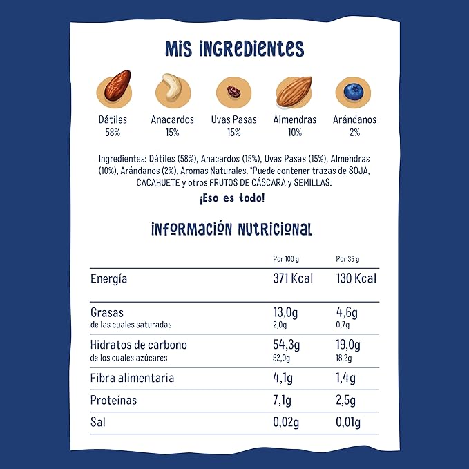 Nākd. Blueberry Muffin - Barritas Raw de Fruta y Frutos Secos - Sin Azúcar Añadido - 4 x 35g - 140g
