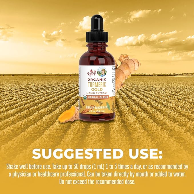 MaryRuth Organics Turmeric Gold Drops - 30 mL