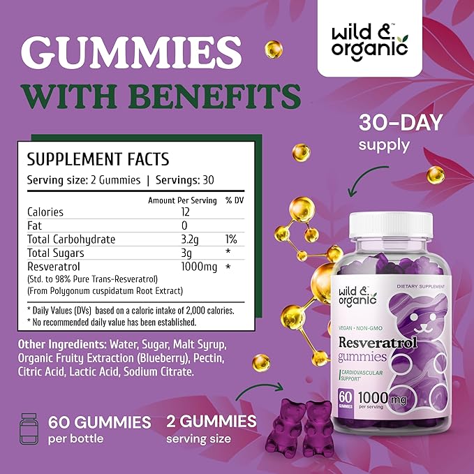 Wild & Organic - Resveratrol Gummies - 60 gomitas