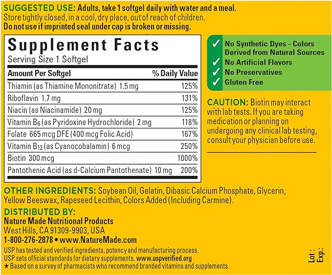 Nature Made Super B Energy Complex - 60 Softgels