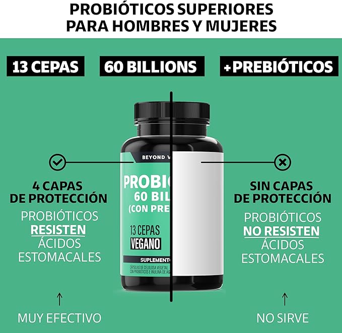 Beyond Vitamins Probioticos 60 billons - 60 cápsulas