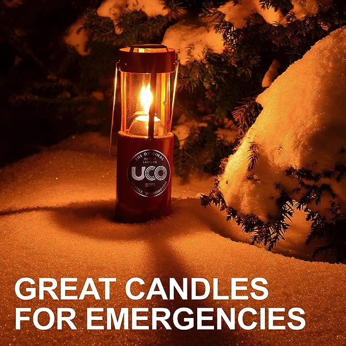 UCO Velas de Cera de Abeja Natural de 12 Horas - Farol de Vela