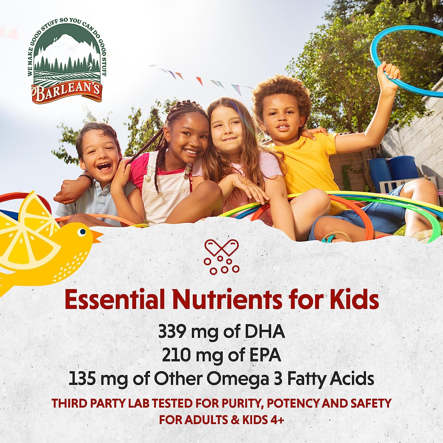 Barlean's - Kid's Omega Swirl Fish Oil, Lemonade Flavor - 227 g