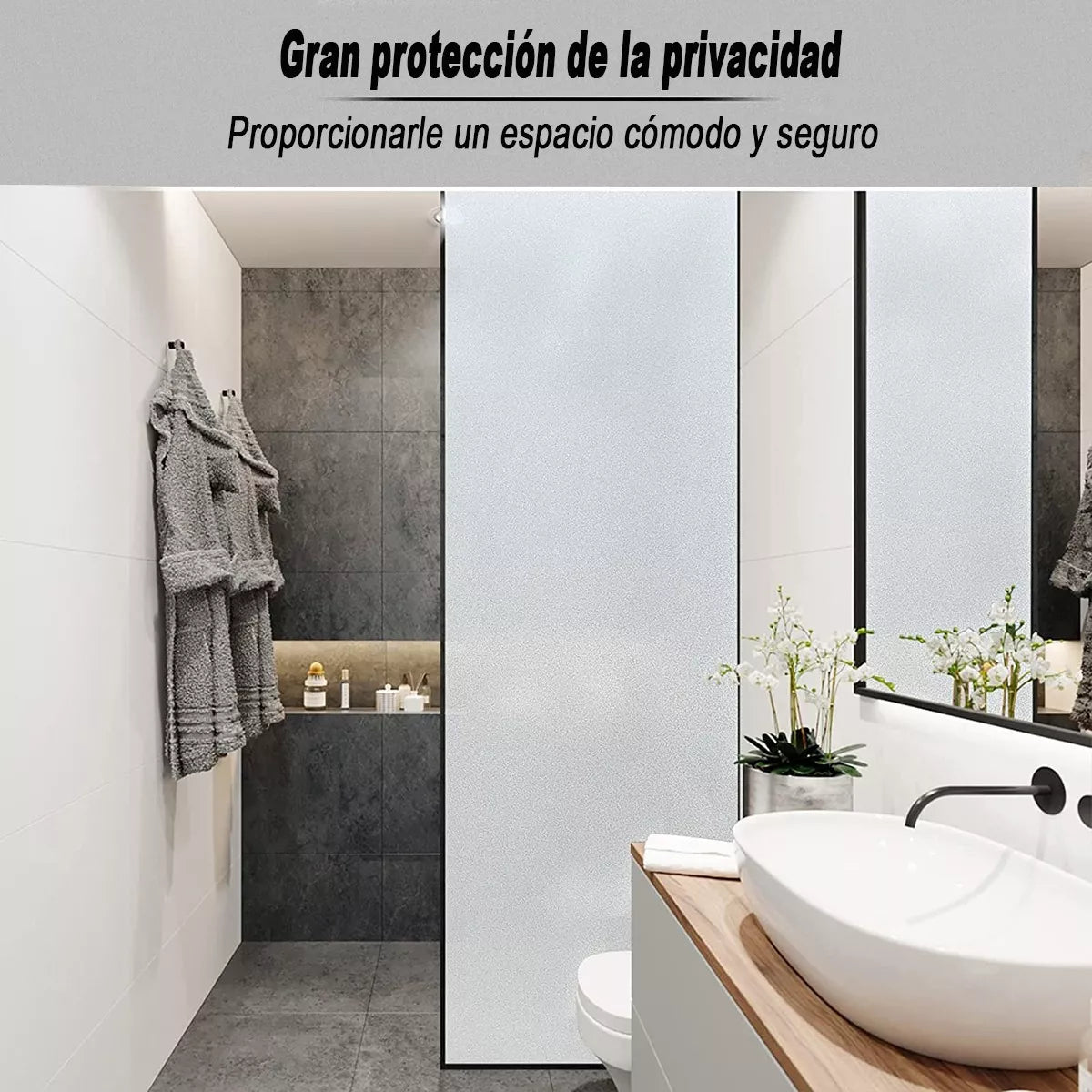 Privacidad Vinilo Película De Ventana Electrostática 60x1000