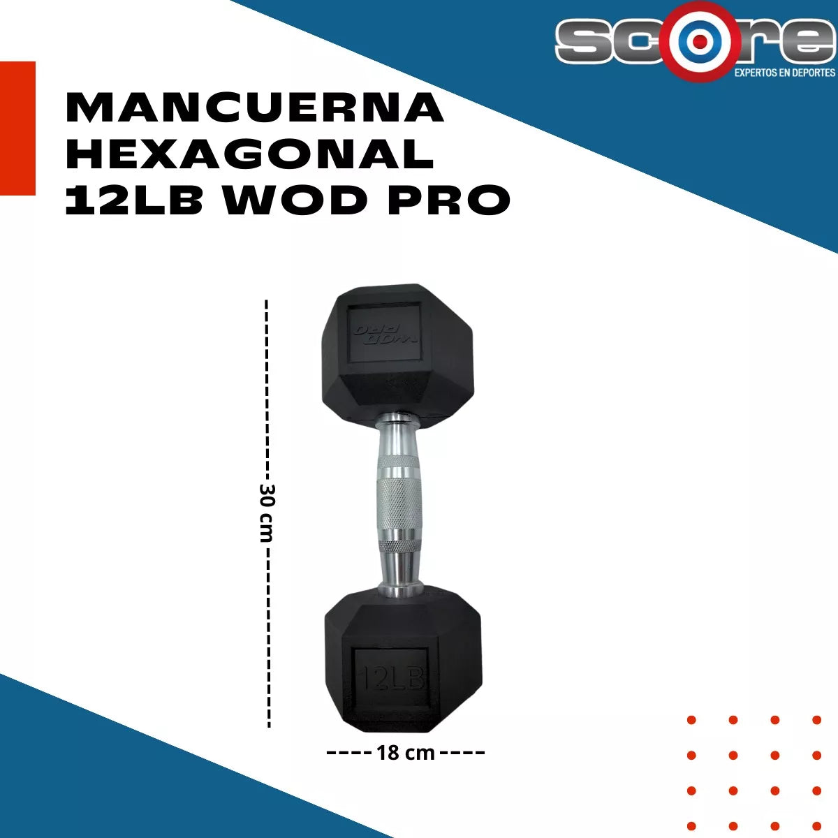 Par De Mancuernas 12 Libras Pesas Crossfit Hexagonal