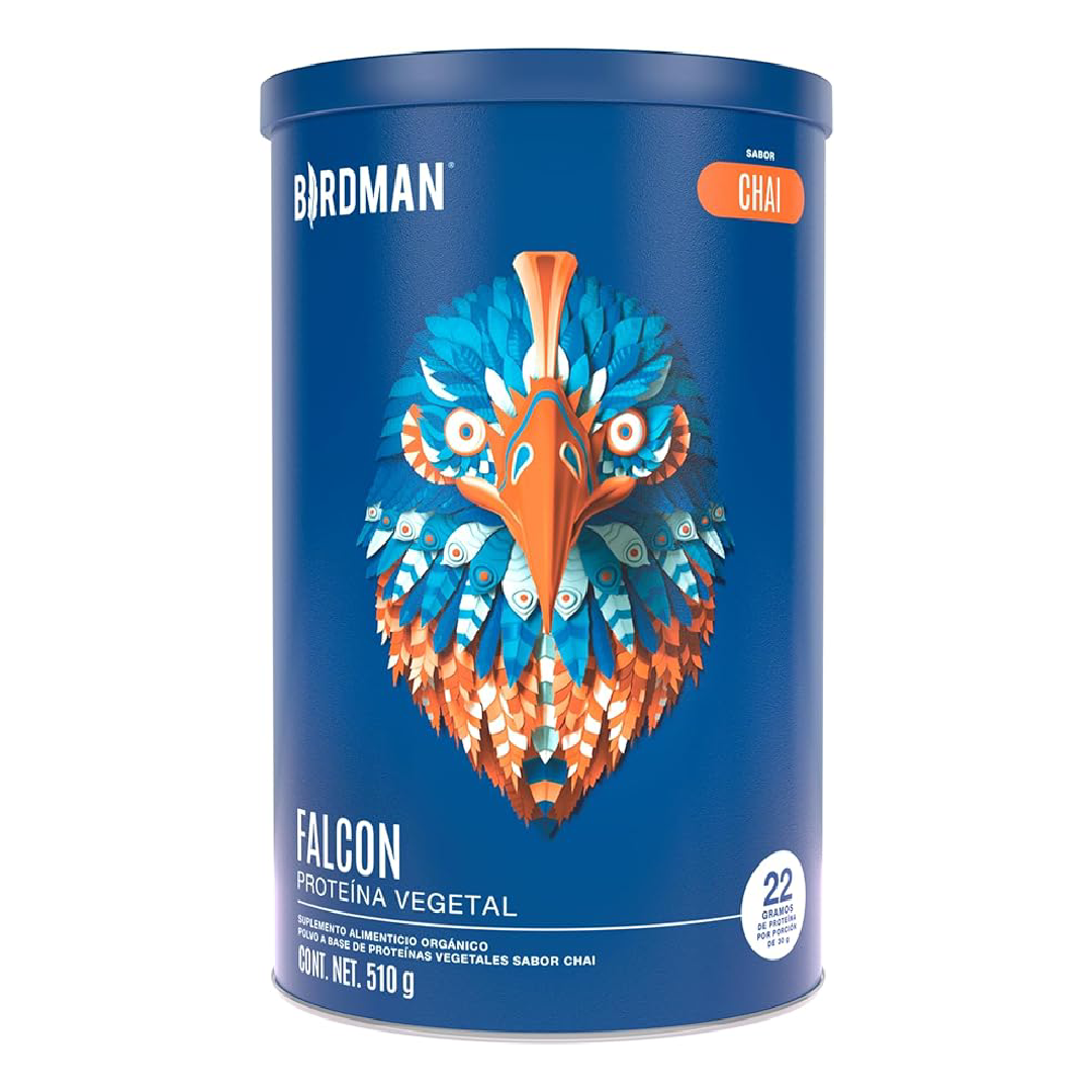 Birdman Falcon Protein Proteina Vegetal Organica En Polvo (Vegana) Sabor Chai - 510gr