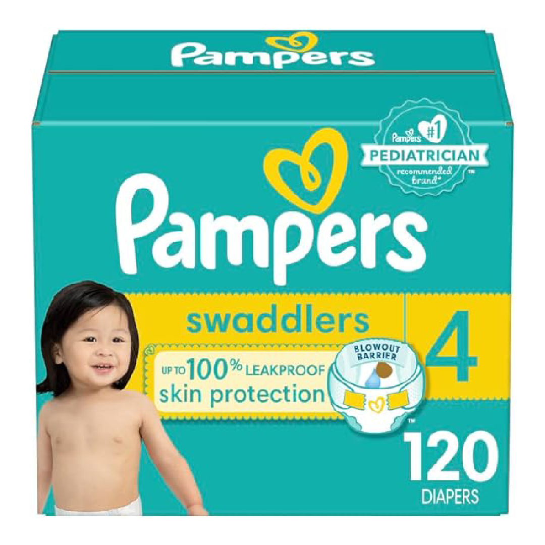 Pampers - Swaddlers Pañales Talla 4 - 120 Pañales