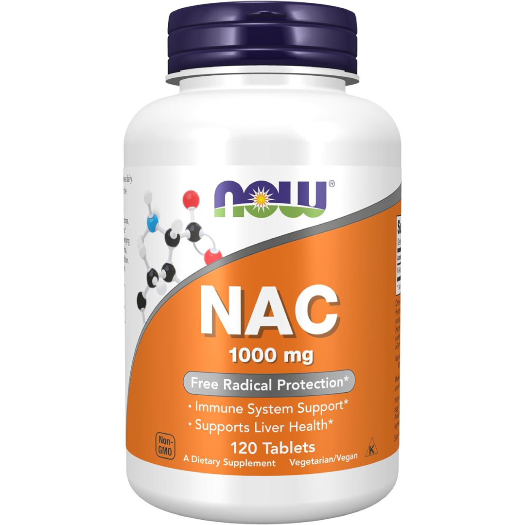 Now Foods N-Acetyl-Cysteine Tablet, 1000 mg, 120 Count