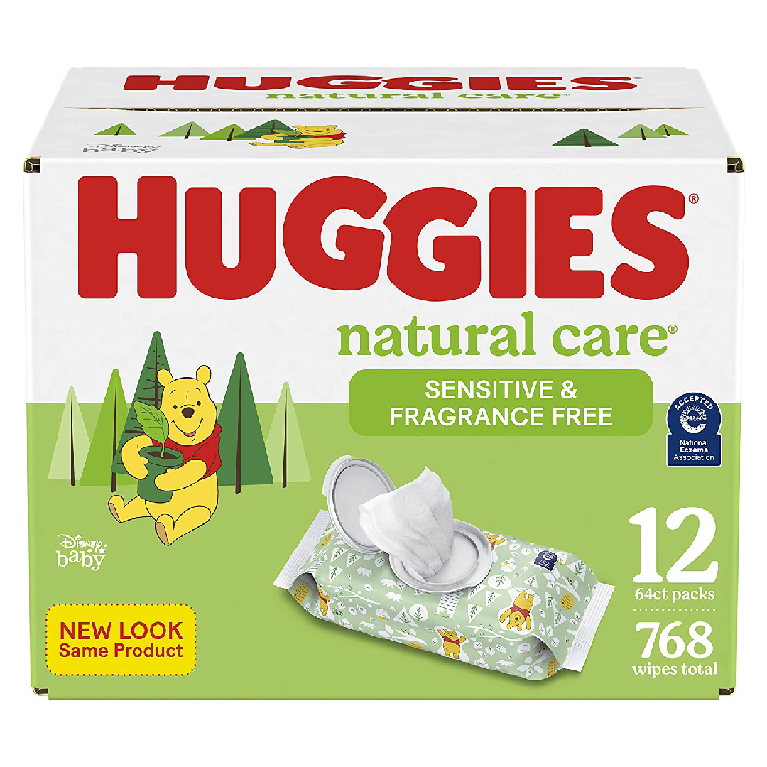 Huggies - Natural Care Unscented Baby Wipes, Sensitive - 768 Toallitas