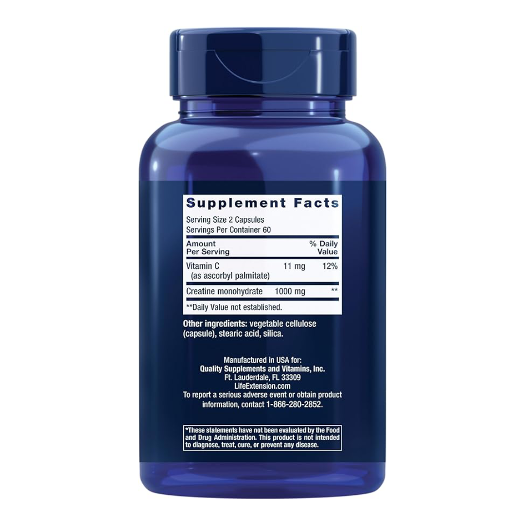 Life Extension Creatine 120 Vegetarian Capsules
