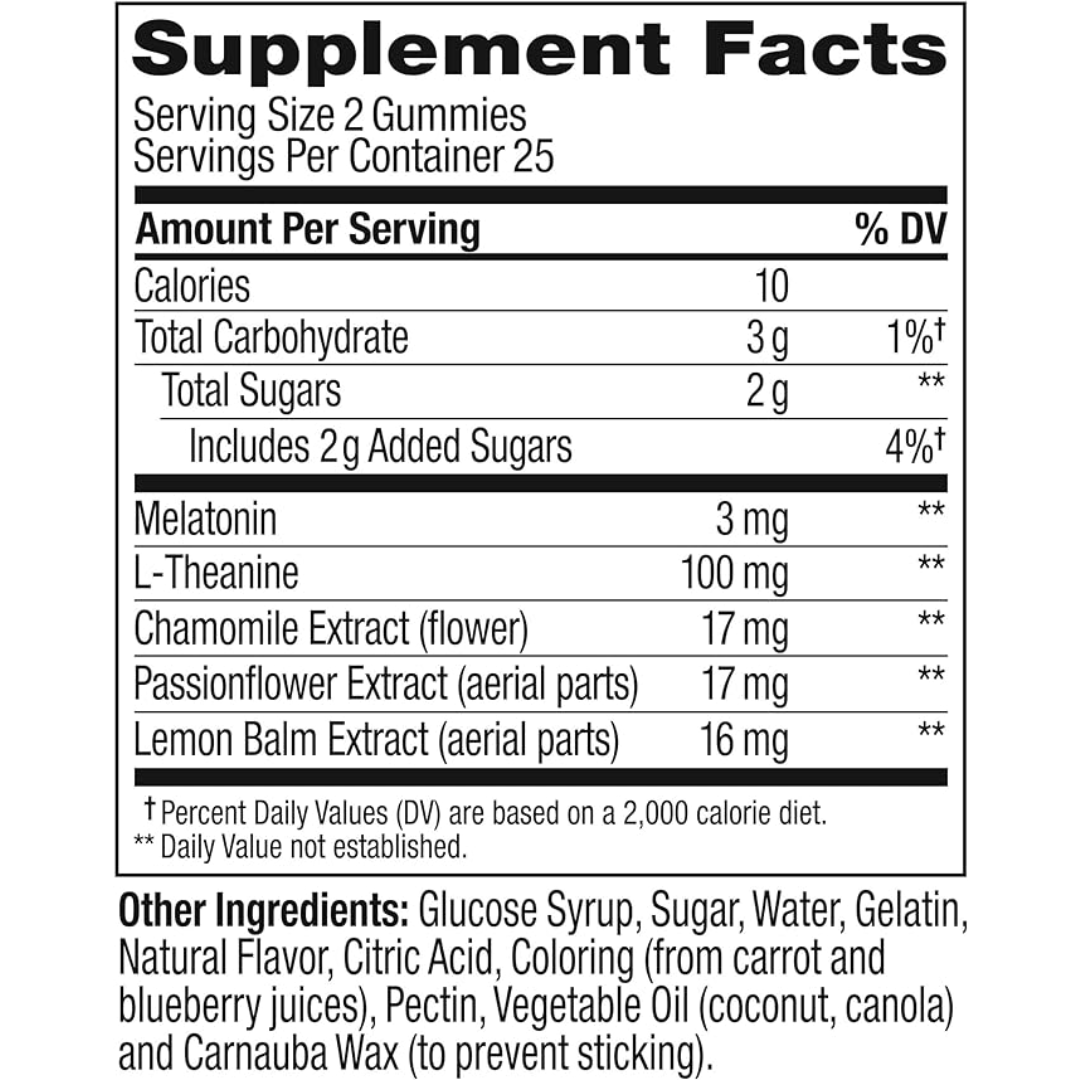 OLLY - Restful Sleep Gummy Supplements, Blackberry Zen - 50 gomitas