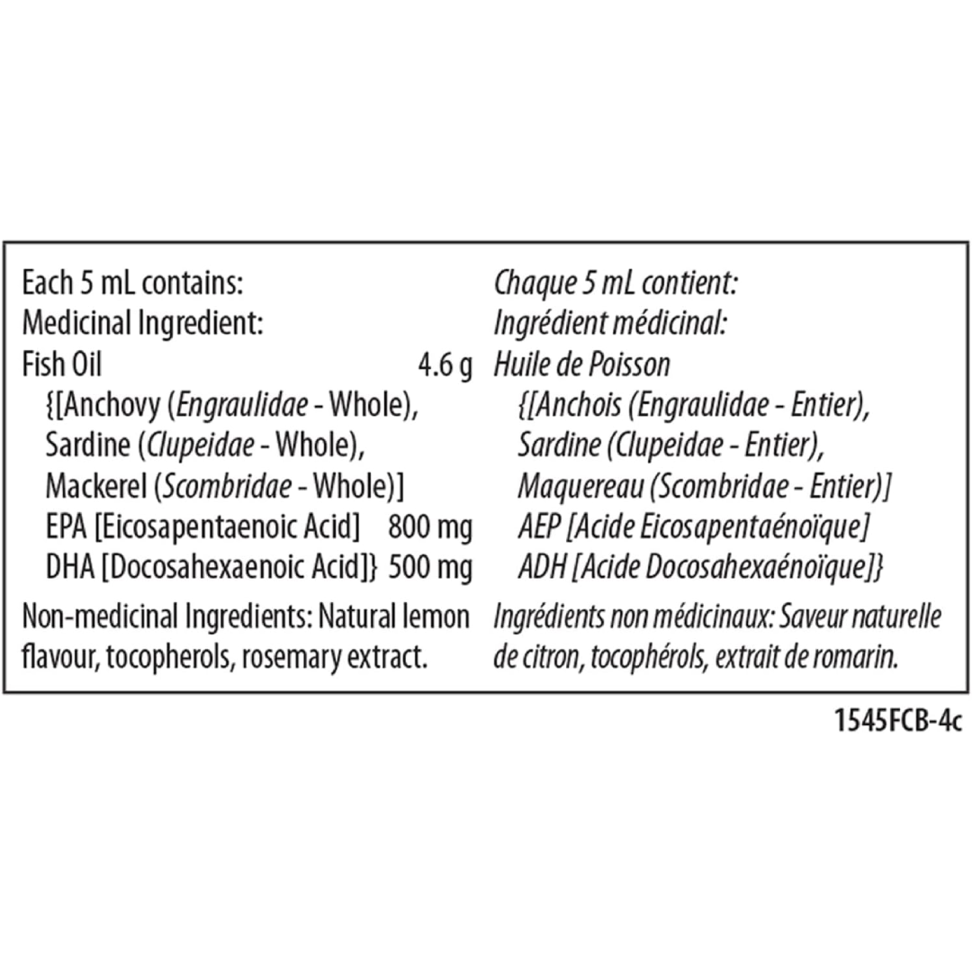 Carlson - The Very Finest Fish Oil Liquid Omega-3 Lemon - 500 ml