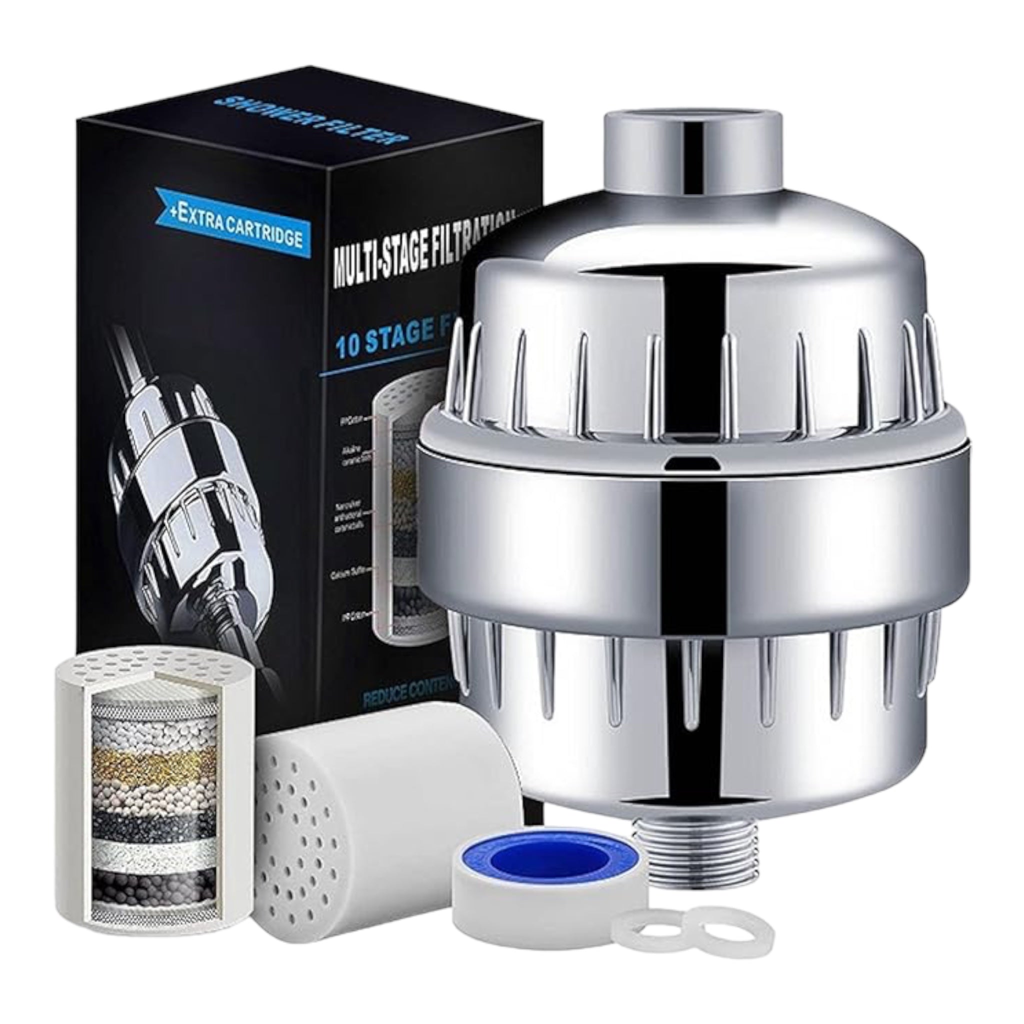 Filtro Regadera - Purificador de Agua para Eliminar Cloro/Impurezas y Olores Desagradables