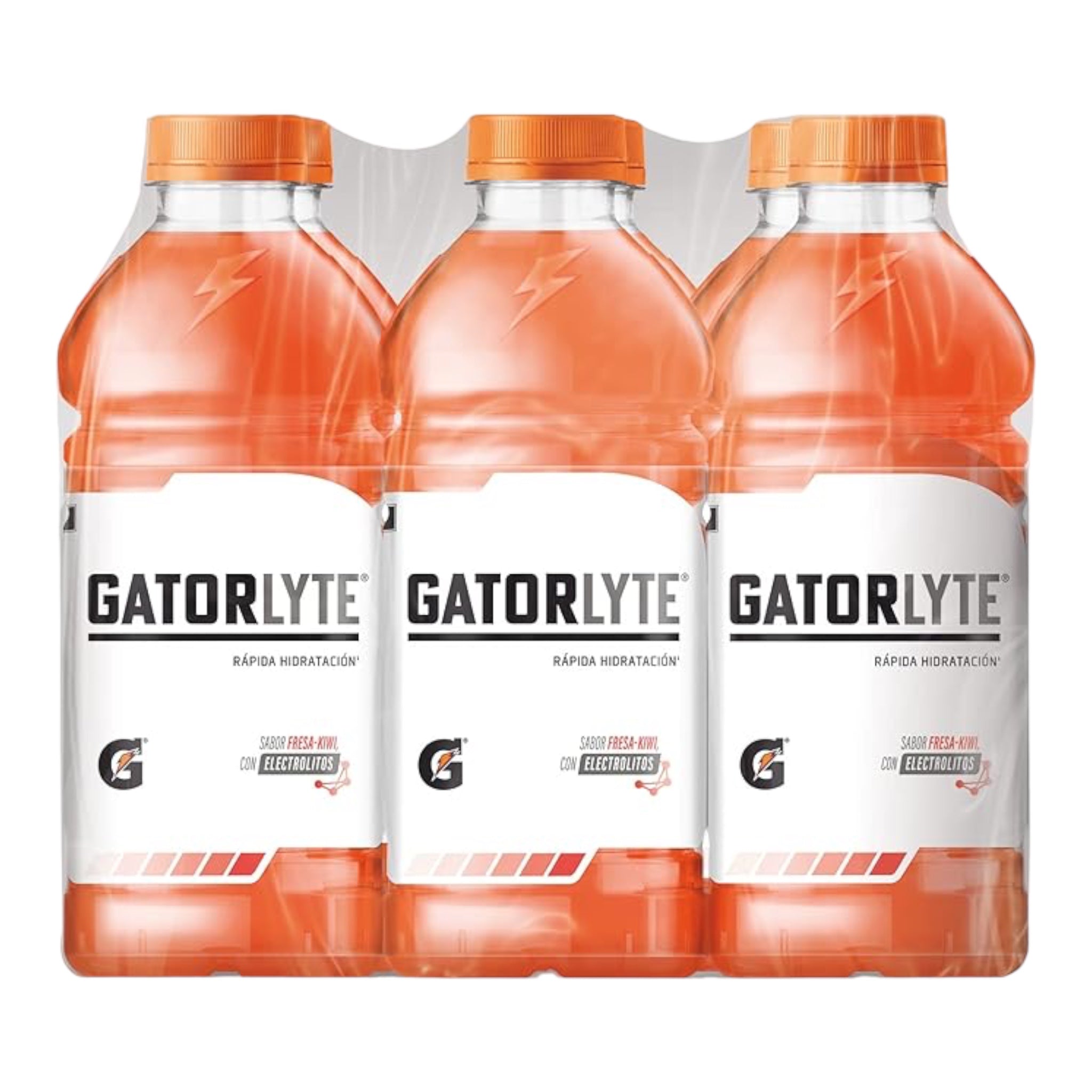 Gatorlyte Fresa-Kiwi, Bebida Rehidratante: 1 Paquete con 6 Botellas de 591 ml